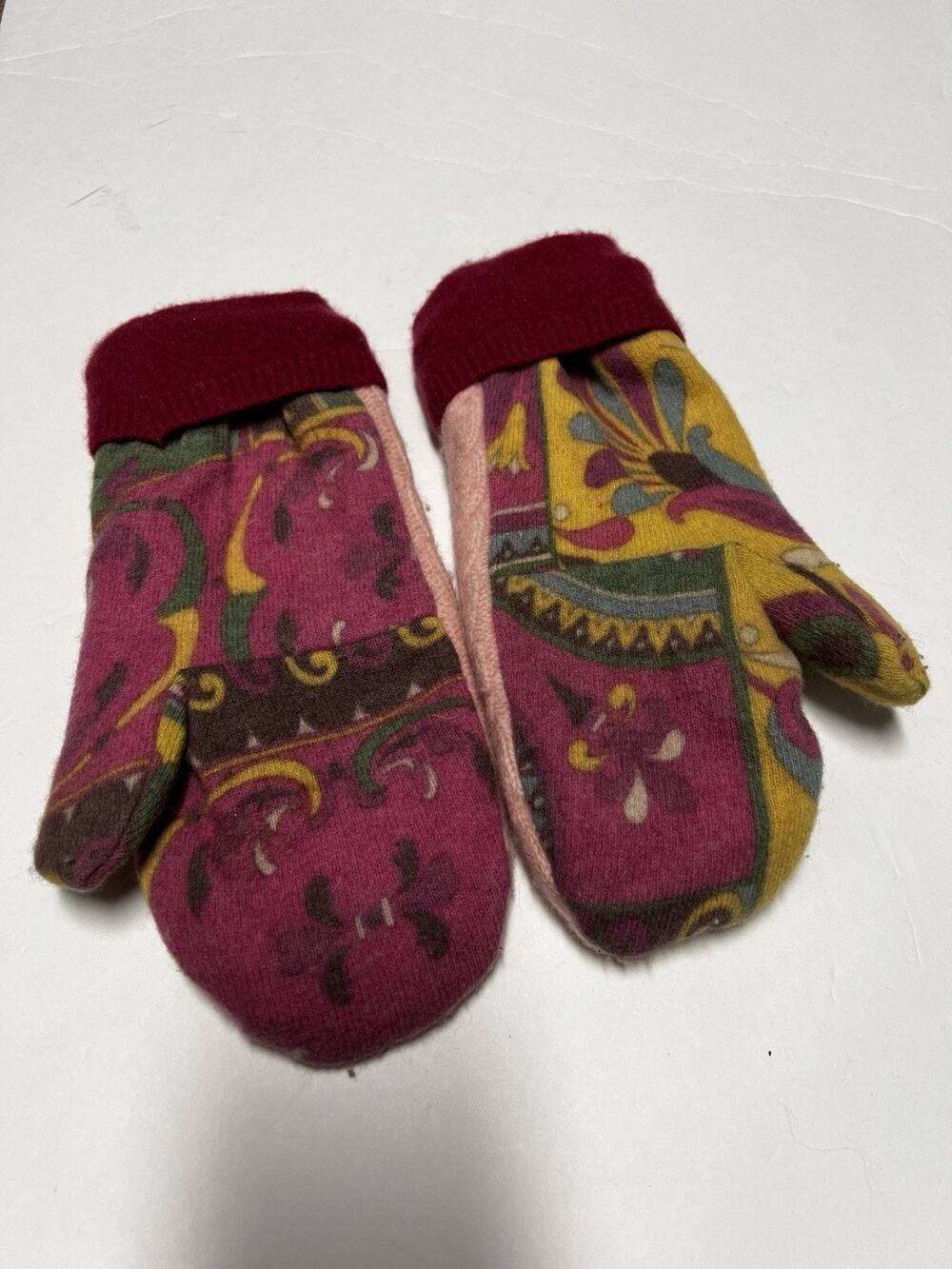 vintage cashmere wool sweater mittens granny core y2k